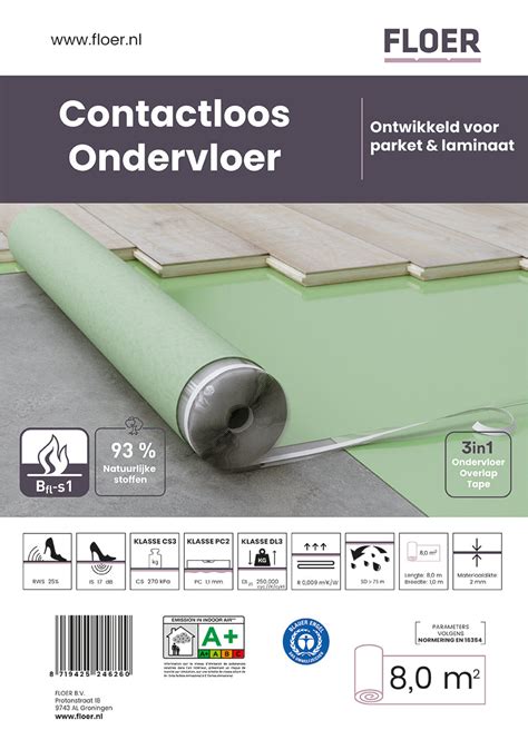 Contactloos Ondervloer – PU Rubber – Contactgeluid Reducerend.